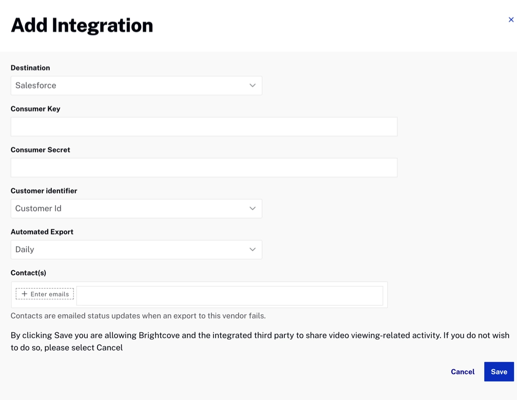 Add Information for Integration Sample