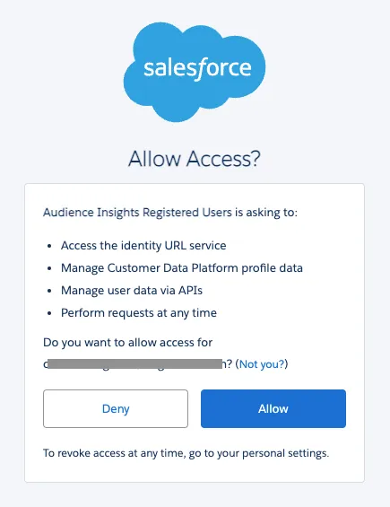 Authorize in Salesforce