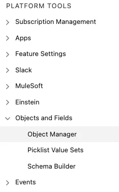 Navigate to Object Manager