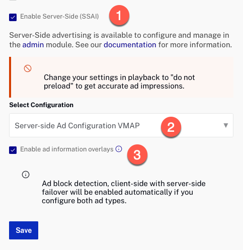 SSAI の有効化