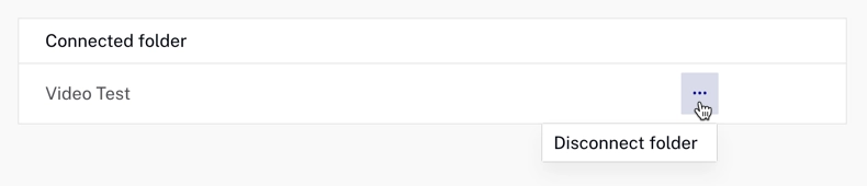 Disconnect Folder