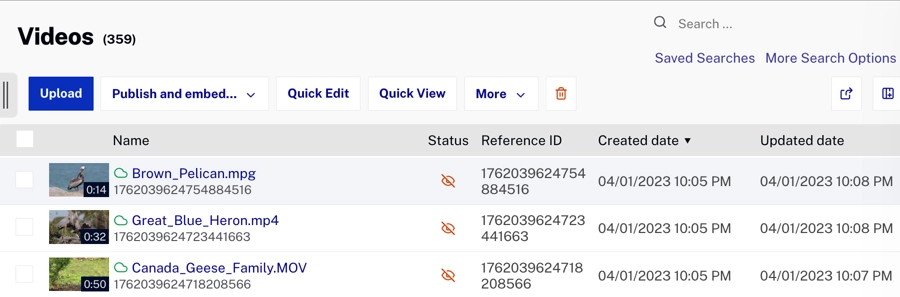 videos in media module